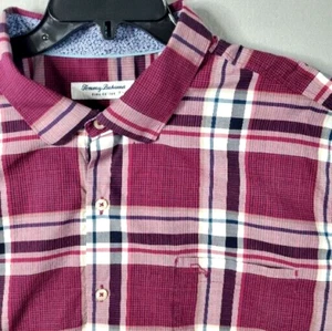 Tommy Bahama Shirt Mens sz 2XL Long Sleeve Button Down Plaid Pima Cotton - Picture 1 of 12