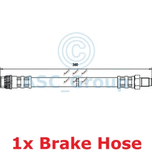 Apec Braking 360mm Disc Brake Caliper Flexible Rubber Hose HOS3744 - Picture 1 of 1