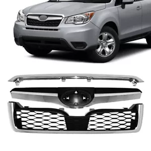 Parachoques delantero superior cromado para Subaru Forester 2014-2018 parrilla estilo OE - Imagen 1 de 11