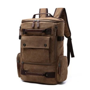 Men's Canvas Backpack Large Capacity Computer Bag Leisure Travel Bag - Bild 1 von 20