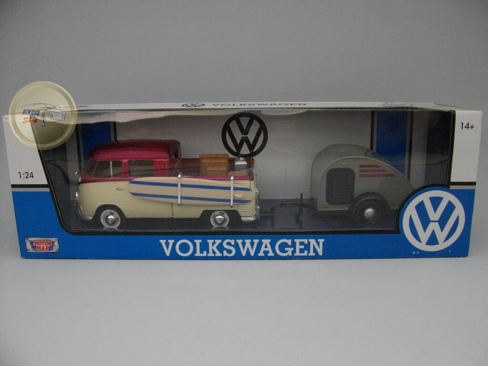 Volkswagen T2 Pick-Up "Week -end to the Beach Set" - Motormax 1:24 - MX79673BE - Immagine 1 di 1
