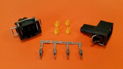 2 Stecker VW Nebelscheinwerfer Golf 2 3 T4   357972752 mit Kontakten Dichtungen - Bild 1 von 2