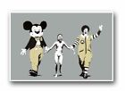 Banksy-Ronald & Mickey Mouse Quality Canvas Print 45Cm Graffiti Street Poster
