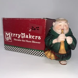 Department 56 MERRY MAKERS Horatio the Horn Blower #93513 Retired 1996 IOB - Picture 1 of 7