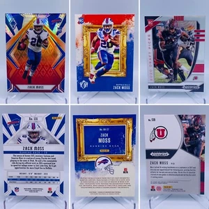 Zack Moss RC (x3) Phoenix Fire Burst + Chronicles Grid Iron Kings + Prizm DP - Bild 1 von 7