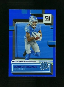 2022 Panini Donruss - Rated Rookie Jameson Williams #308 Press Proof Blue (RC) - Picture 1 of 2