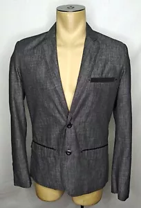 NWOT Mens Guess 2-button dark gray blazer jacket size Small - Picture 1 of 5