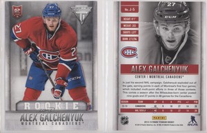 2013-14 Panini Titanium Jumbos Retail Box Toppers Alex Galchenyuk #J-5 Rookie RC