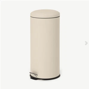 MADE.com Joss 30 L Domed Stainless Steel Pedal Bin Removable Bucket - Warm White - Picture 1 of 8