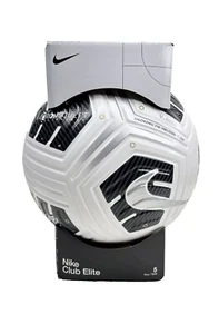 Nike Size 5 Club Elite Soccer Ball White Black Aerowsculpt CU8057 - Picture 1 of 4