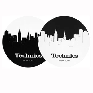 Technics Logo DJ Slipmats (pair, new York Skyline print) - Picture 1 of 2