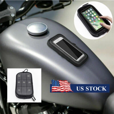 1 pieza Bolsa Magnética para Tanque de Combustible para Motocicleta Teléfono GPS Bolsillo Impermeable Negra Stock en EE. UU. Foto 1 de 4