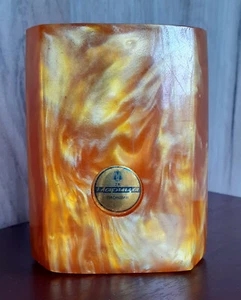 Vintage Amber Catalin Bakelite Pen Pensil Holder 1970's - Picture 1 of 7