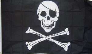  PIRATE WITH PATCH FLAG NEW 3x5ft DOUBLE SIDED premium quality USA Seller - Picture 1 of 3