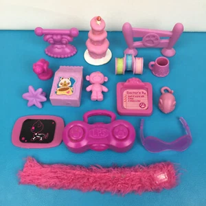 Authentic Lot 15 Littlest Pet Shop Accessories For Cat and Dog / LPS Pink Outfit - Imagen 1 de 1