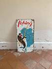Fishing fish  - metal wall  sign
