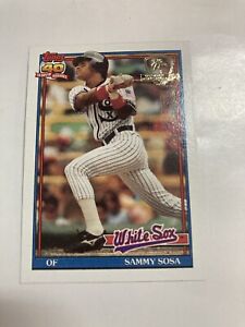 Original 1991 Topps desert shield Sammy Sosa 414 Chicago White Sox