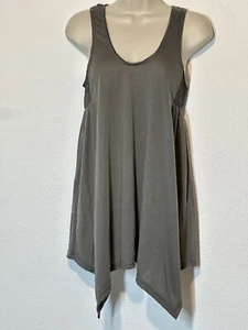 Miss Me Gray Knit Racerback Tank Top Womens Size S Boho Goth Grunge Fairy - Picture 1 of 7