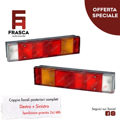 Coppia Fanali Completi Posteriori Destro Sinistro Iveco Stralis Eurotrakker Man - Immagine 1 di 2