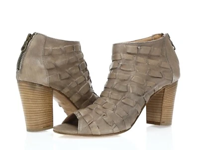 Botines Cordani Belson para mujer de cuero topo punta abierta talla 39 Foto 1 de 4