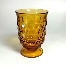 Indiana Whitehall Amber Juice Footed 6oz Drinking Glass Vintage MCM Replacement