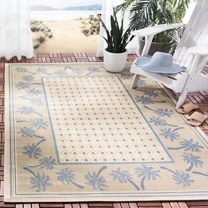 Safavieh Indoor / Outdoor Ivory / Blue Area Rugs - CY5148F - Picture 1 of 8