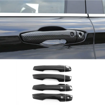 Cubierta de manijas de puerta lateral de coche de fibra de carbono para Mitsubishi Outlander 2022-2024 Foto 1 de 4