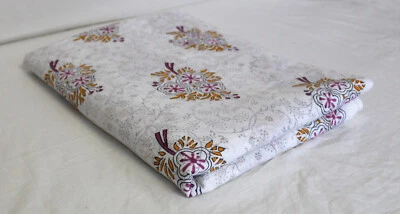 Indian Traditional Handblock Print Fabric By Yard Running Loose Cotton Fabric  - image 1 of 4