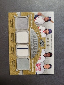 2009 Upper Deck Ballpark Collection Quad Swatch #271 Manny Ramirez, Torii Hunter - Picture 1 of 2