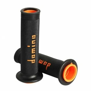 Honda MSX125 GROM Domino Road Racing Grips Handlebar Grips Black + Orange - Picture 1 of 2