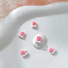 10Pcs Kawaii Lollipop Nail Art Decor Sweet Cute 3D Candy Heart Nail Decorations