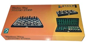 König Holz Schachspiel - 13,75 x 13,75 Zoll Brett handgeschnitzt - Bild 1 von 6