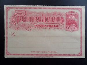 3149	NICARAGUA 1892 PS Card TARJETA POSTAL 3 Centavos