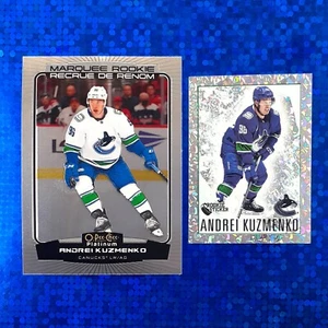 2022 O-Pee-Chee Platinum Marquee Rookie Andrei Kuzmenko #295 & Topps Foil #480 - Bild 1 von 3