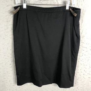 Burberry Skirt Womens 10 Black Wool Pencil Italy Classic Office Old Money Retro - Picture 1 of 12