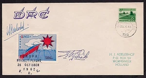 1962 NETHERLANDS DRC rocket mail cover EZ 90C1 - Picture 1 of 1