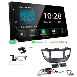 Kenwood Autoradio Apple CarPlay Android DAB+ für Hyundai Tucson ab 2015 schwarz - Bild 1 von 6