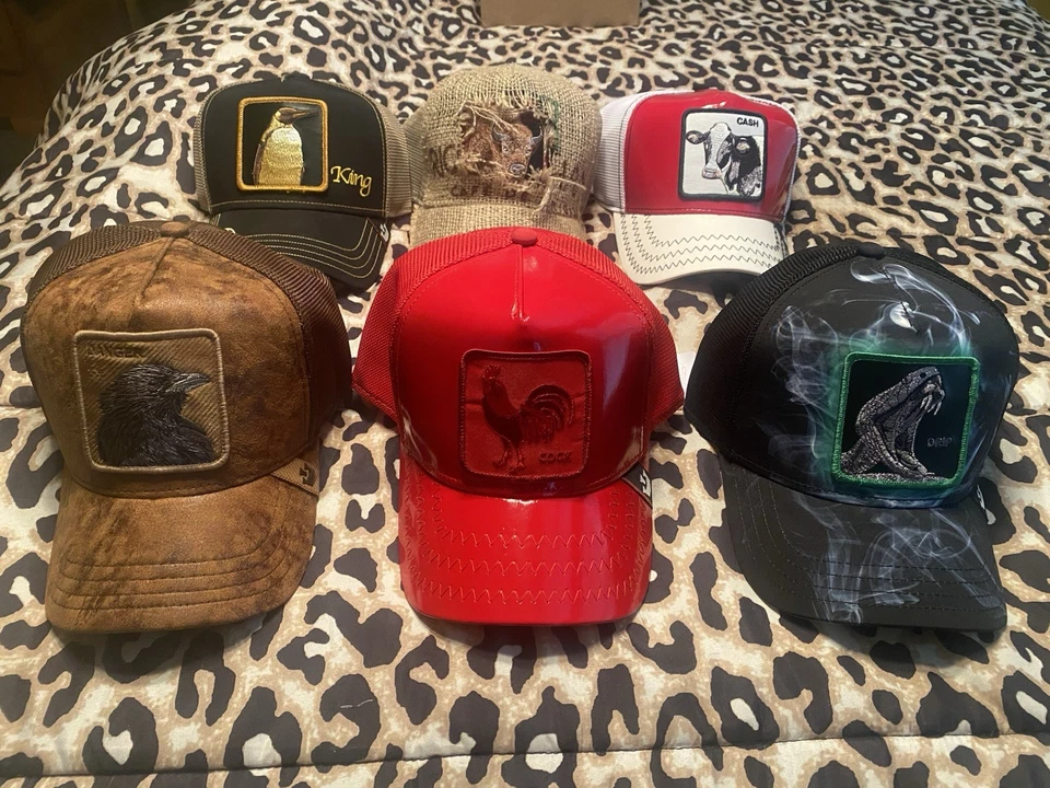 Lote de sombreros Goorin Bros Farm (6) Trucker SnapBack Cock Burley Drip Danger Cow King Foto 1 de 1