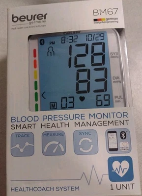 Beurer BM67 монитор артериального давления на плечо умное управление здоровьем Bluetooth - Изображение 1 из 4