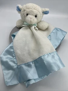 Silly Phillie Creations Inc Lamm Plüsch Sicherheitsdecke Lovey Blau Satinborte - Bild 1 von 6