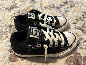 Converse All*Star Sneakers A01696F Size 11.5 T Kids Black & White - Picture 1 of 7
