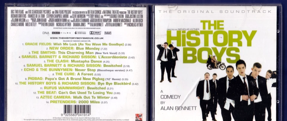 The History Boys soundtrack cd - Smiths, New Order, Cure, Clash, Pretenders + - image 1 of 1