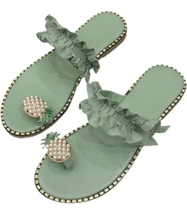 Bb#230 Women's Summer Flat Flip Flops, Fashion Clip Toe Sandals Open Size 4 - Picture 1 of 6