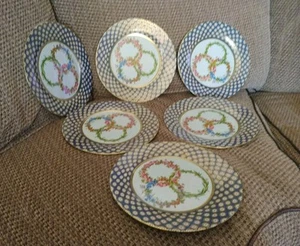 Set Of Six Sevres Metal Plates Wallace Collection London Elite Made England 10" - Picture 1 of 4