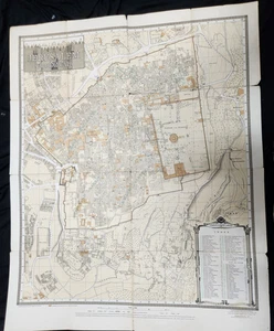 JERUSALEM DIE ALTE STADT ENGLISCHE GROSSE KARTE 74*84 CM JUNI 1967 ISRAEL - Bild 1 von 1
