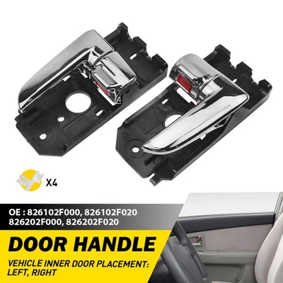 Manija de puerta interior cromada izquierda y derecha para Kia Spectra Spectra5 2004-09 826202F000 H Foto 1 de 4