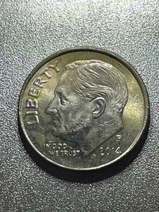 2014-P Roosevelt Dime – Possible DDO Error – Doubled LIBERTY & IGWT - Picture 1 of 8