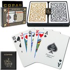 COPAG 1546 Plastic Playing Cards Poker Size Regular Index Gold Black