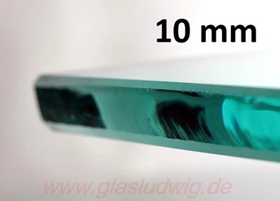 GLASLUDWIG ESG Glas Zuschnitt 10 mm gesäumt - nach WUNSCH-Maß - ABHOLPREIS !!! (142,15€/m²)