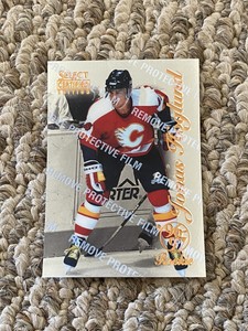 1996-97 Select Certified Hockey Calgary Flames Mirror Blue #102 Jonas Hoglund